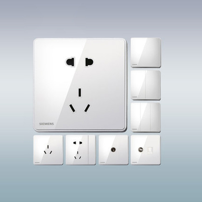 西门子家用面板睿致钛银边玫瑰金极光灰49只套装