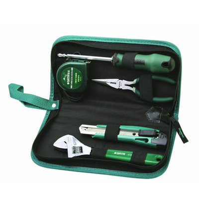 世达五金27件家庭基本维修手动家用电工工具箱套装装修组合06005